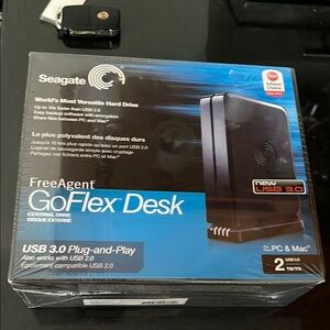 Black and Blue GoFlex Desk External Storage